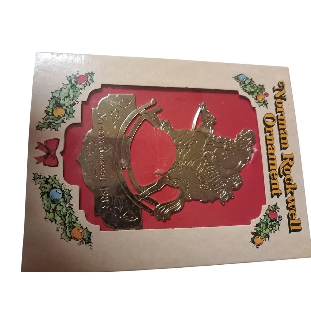 1983 Norman Rockwell McDonald's Coca-Cola Rocking Horse Christmas Ornament... 2
